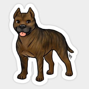 Dog - American Staffordshire Terrier - Cropped Brown Brindle Sticker